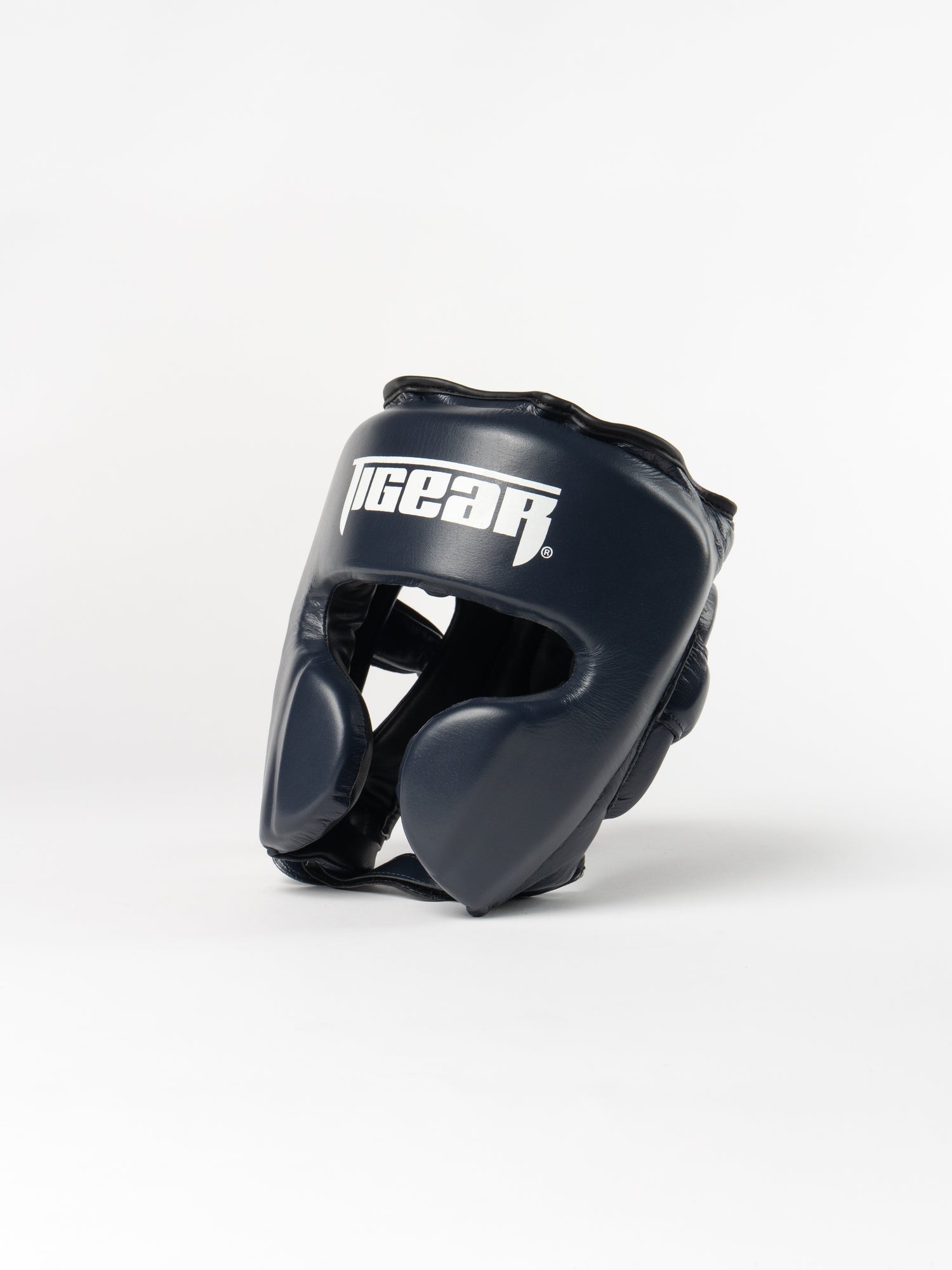 Pro Leather Sparring Headgear - Navy